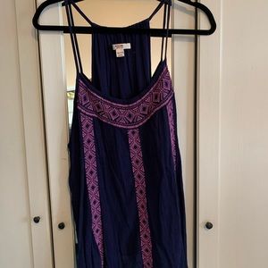 Razorback Blouse (Dark Blue/Lavender)